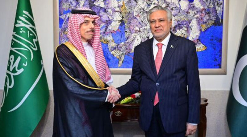 Dar, Saudi Foreign Minister Discuss Regional Developments, Pledge to Deepen Ties