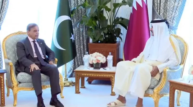 PM Shehbaz, Qatari Amir Discuss Bilateral Ties