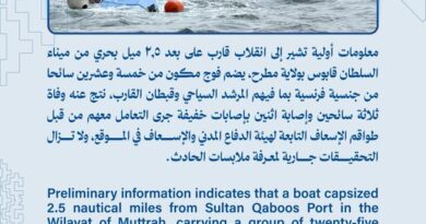 Three French Tourists Drown in Oman After Boat Capsizes Near Muscat