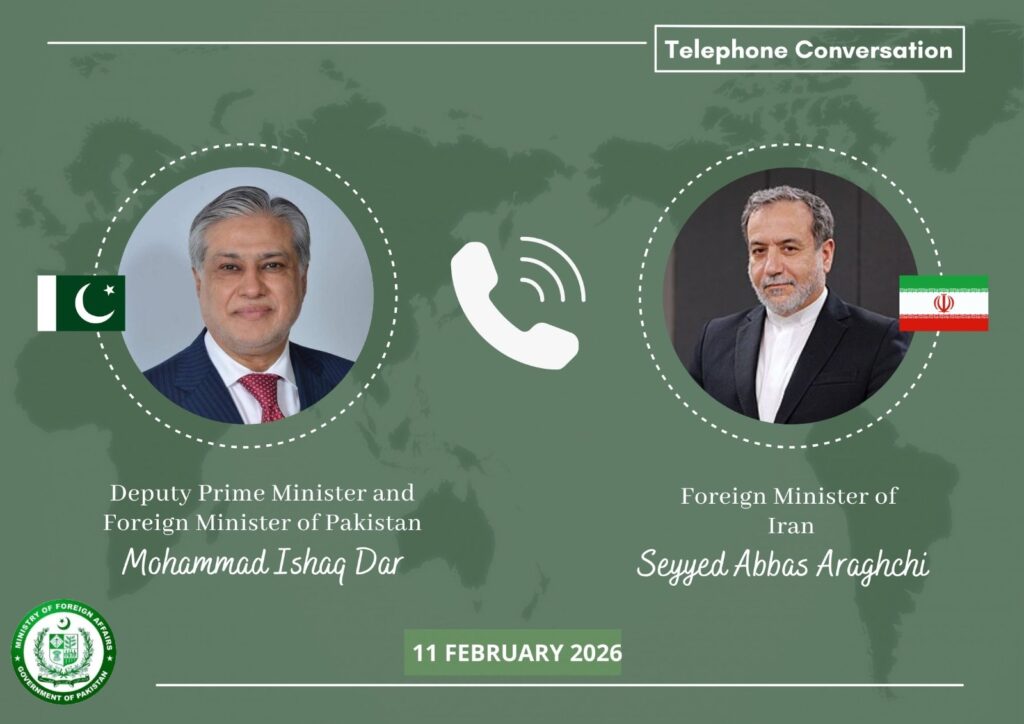 Ishaq Dar Holds Call with Iranian Counterpart Abbas Araghchi