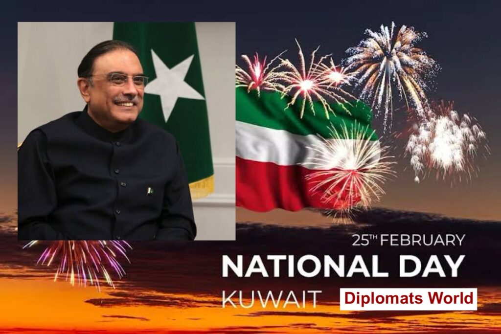 President Zardari Congratulates Kuwait on National Day