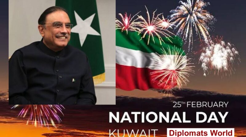 President Zardari Congratulates Kuwait on National Day